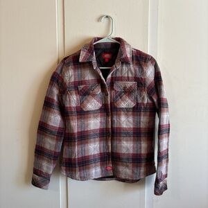 Dickies Red and Gray Plaid Women's Utility Jacket